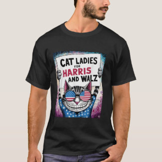 Camiseta Funny Cat Kamala Harris Tim Walz Harris Waltz 2024
