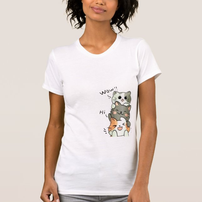 Camiseta Funny Cat Lover T-Shirt (Frente)