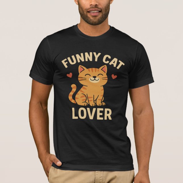 Camiseta Funny Cat Lover T-Shirt – Cute & Hilarious Cat (Frente)