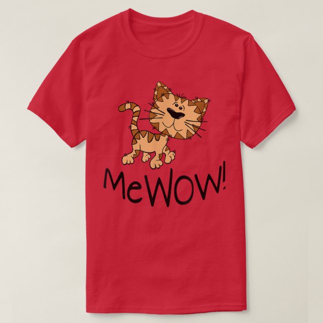Camiseta Funny Cat Mewow Kitten  (Frente do Design)