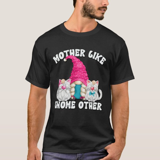 Camiseta Funny Cat Mom Saying Mothers Day Gnome For Best Ca (Frente)