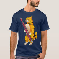 Funny Cat Playing Bassoon  Cool Animal Lover