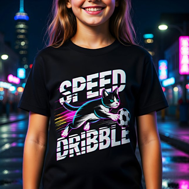 Camiseta Funny Cat Playing Soccer - Gift for Kids & Teens (Criador carregado)