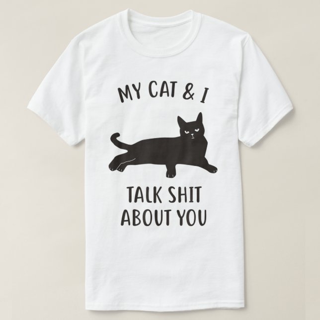 Camiseta Funny Cat Sarcastic Humor Design (Frente do Design)