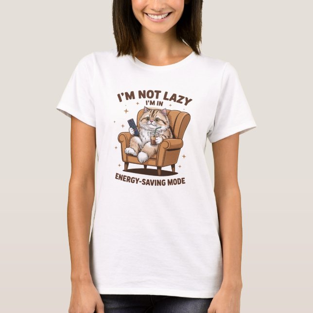 Camiseta Funny Cat Sarcastic Sassy Lazy (Frente)