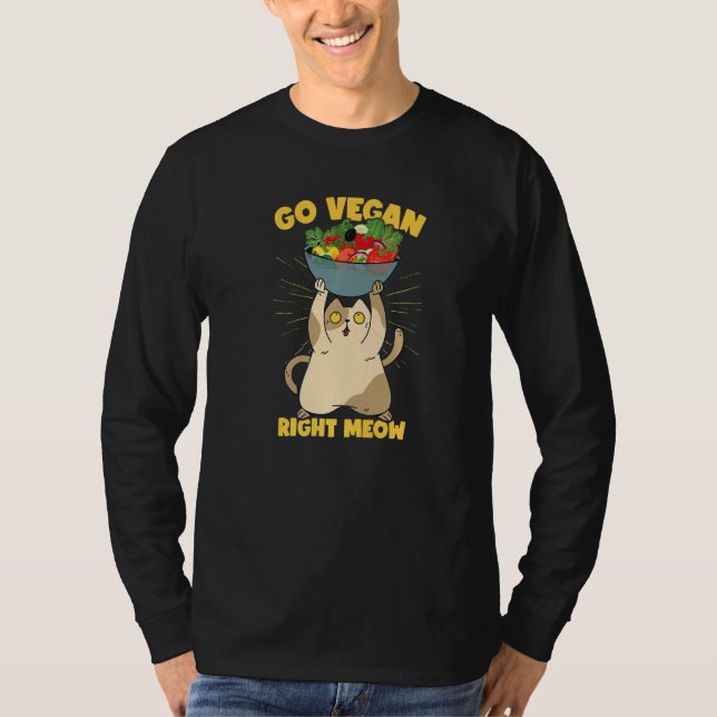 Camiseta Funny Cat Veganism Plant Based Vegan Premium (Frente)