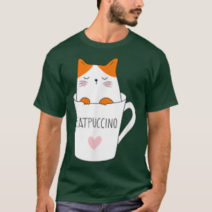 Camiseta Funny CatPuccino Cat Coffee Cappuccino Mug Cat Lov