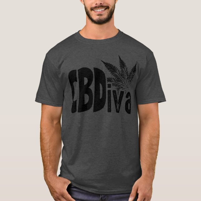 Camiseta Funny CB Diva Gift CBD Cannabidiol Plant Lover (Frente)