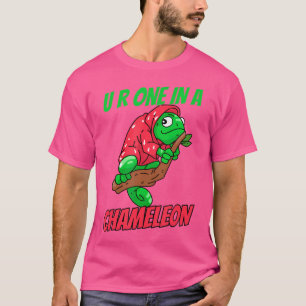Camiseta Funny Chameleon Dizendo Du Bist Einer Aus Chameleo