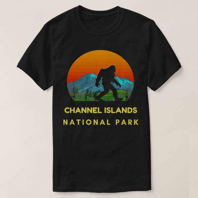 Camiseta Funny Channel Islands National Park Bigfoot Hiking (Frente do Design)