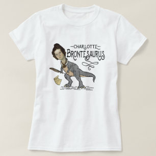 Camiseta Funny Charlotte Bronte Surus Dinossaur Book Reader