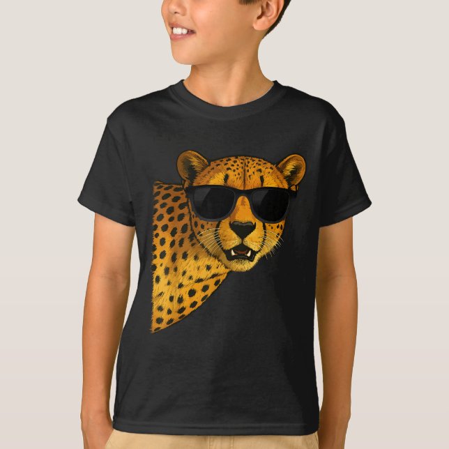 Camiseta Funny Cheetah Art For Men Women Kids Animal Safari (Frente)
