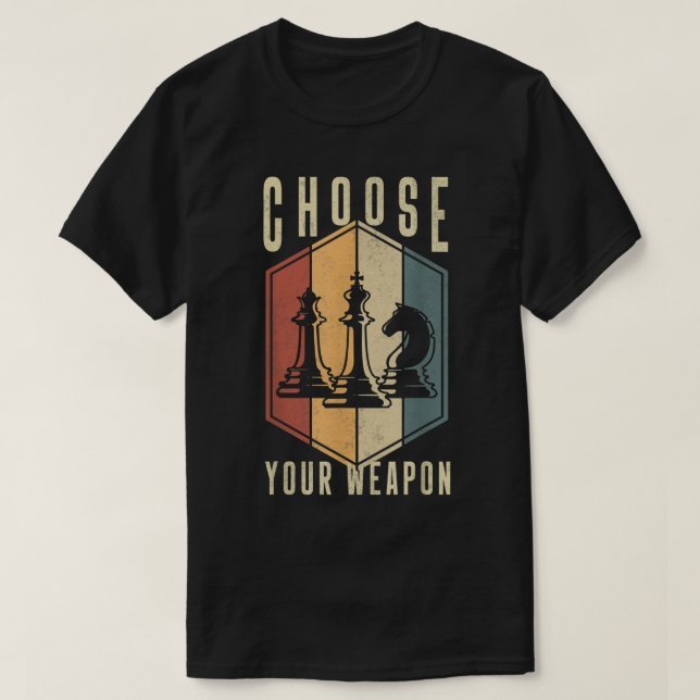 Camiseta Funny Chess Player Strategy Design (Frente do Design)