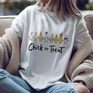 Camiseta Funny Chick or Treat Halloween