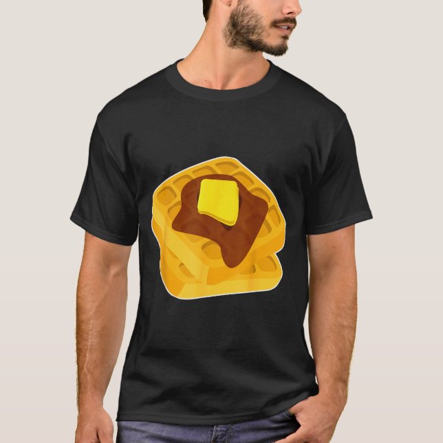 Camiseta Funny Chicken &amp; Waffles Matching Halloween Cos (Frente)