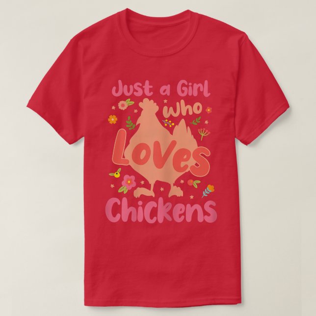 Camiseta Funny Chicken Lover Graphic Women and Girls Chicke (Frente do Design)