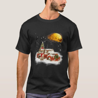 Camiseta Funny Chihuahua Dog Snow Red Truck Christmas Xmas