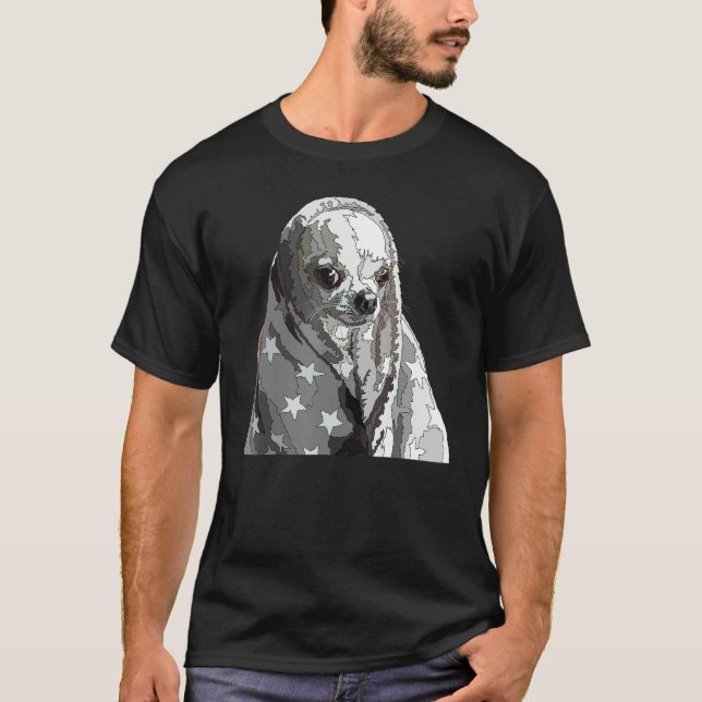 Camiseta Funny Chihuahua In A Blanket Chiwawa Mom Dad Dog L (Frente)