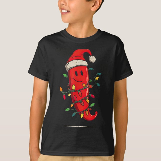 Camiseta Funny Chili Pepper Christmas Graphics Lights Lover (Frente)