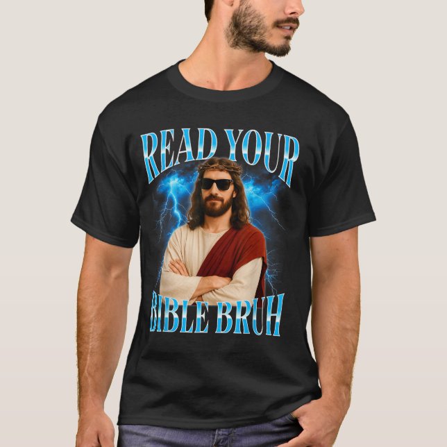 Camiseta Funny Christian Read Your Bible Bruh  (Frente)