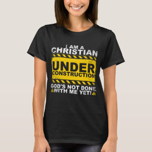 Camiseta Funny Christian Sob Construção Presente Católico M