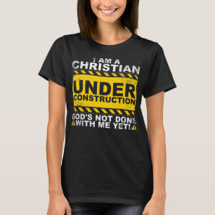 Camiseta Funny Christian Sob Construção Presente Católico M
