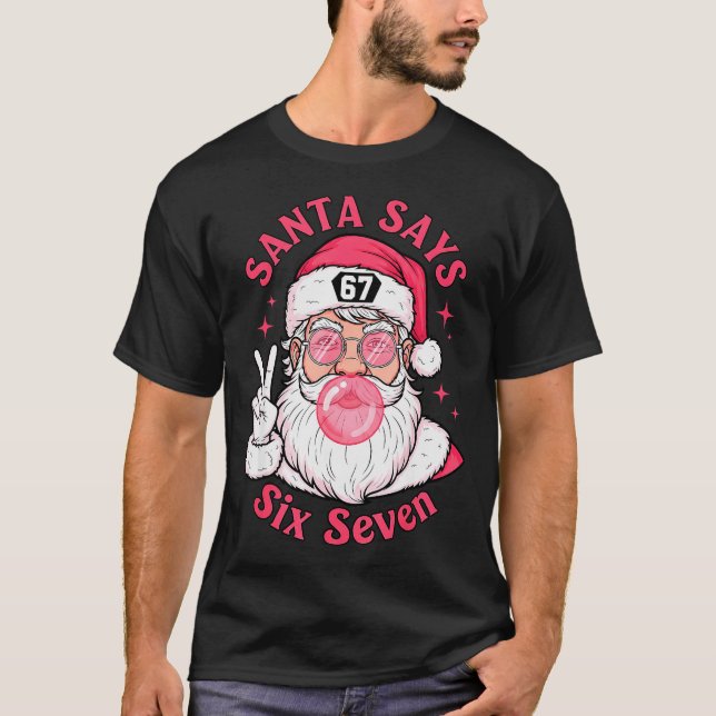 Camiseta Funny Christmas 67 Meme Brain Rot Santa Claus Xmas (Frente)