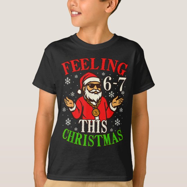 Camiseta Funny Christmas 6-7 67 Six Seven Christmas Kids Te (Frente)