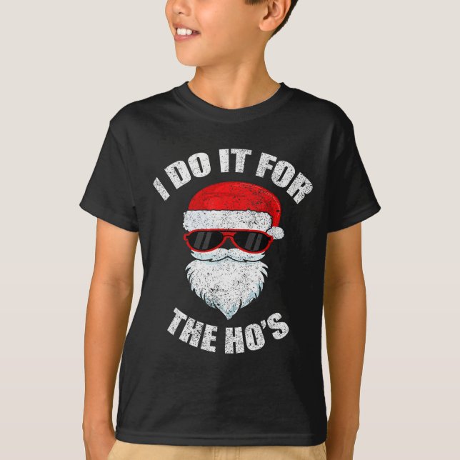 Camiseta Funny Christmas Adult Naughty Dirty Pajama, Ho Pj, (Frente)
