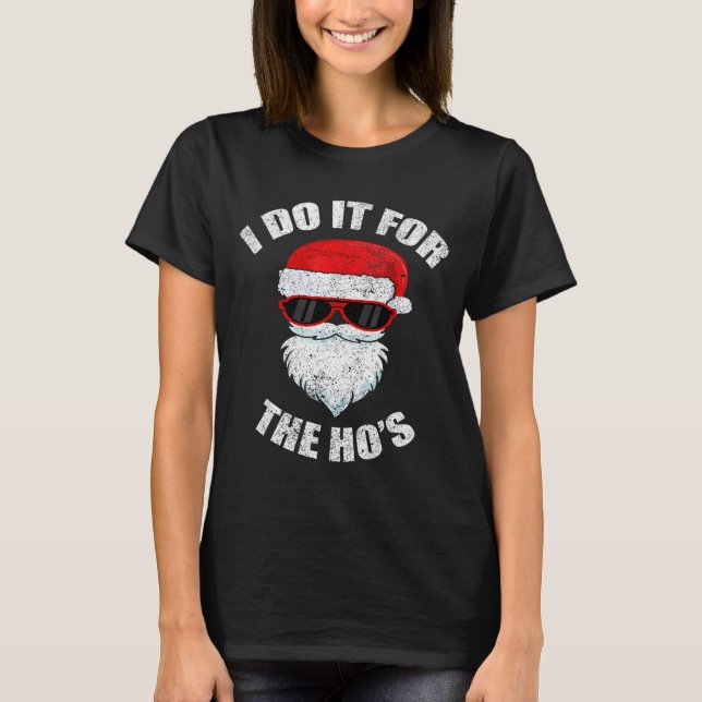 Camiseta Funny Christmas Adult Naughty Dirty Pajama, Ho Pj, (Frente)