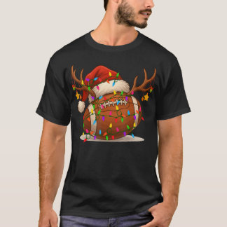 Camiseta Funny Christmas American Football Reindeer Xmas Li