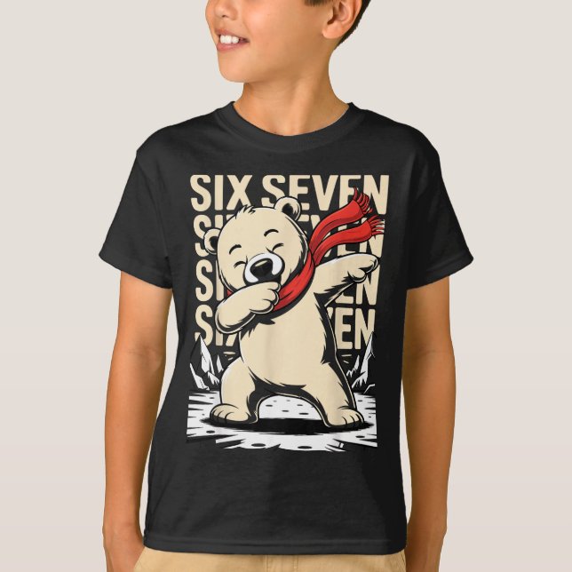 Camiseta Funny Christmas Bear Dabbing Xmas Dab Six Seven 67 (Frente)