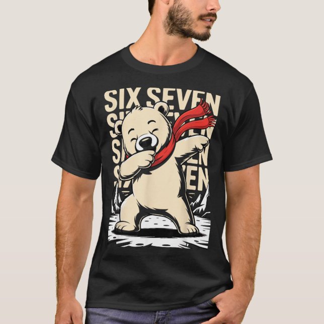 Camiseta Funny Christmas Bear Dabbing Xmas Dab Six Seven 67 (Frente)