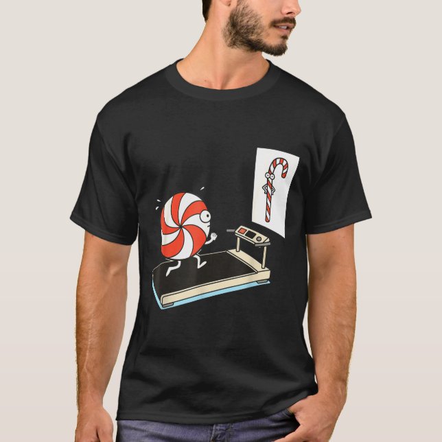 Camiseta Funny Christmas Candy Cane Peppermint Candy Humor  (Frente)