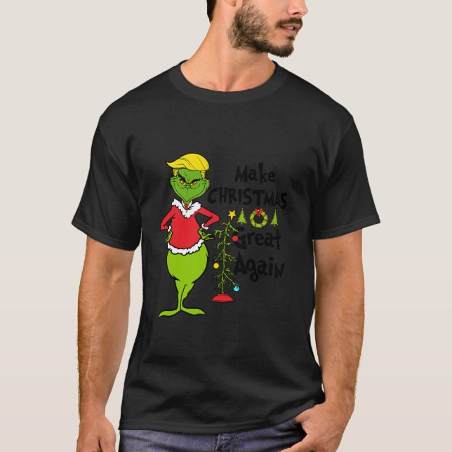 Camiseta Funny Christmas Clothing Make Christmas Great Agai (Frente)