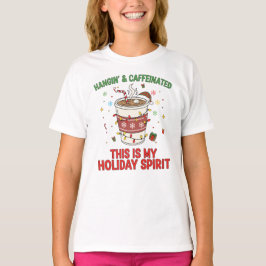 Camiseta Funny Christmas Coffee Lover Tee" Holiday