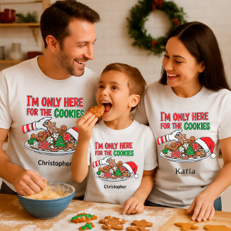 Camiseta Funny Christmas Cookies – Custom Name