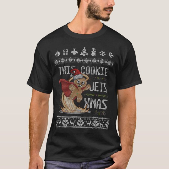 Camiseta Funny Christmas Gingerbread Superhero T-Shirt (Frente)