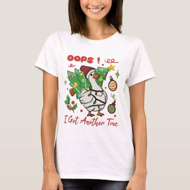 Camiseta Funny Christmas Goose T-Shirt – Oops (Frente)