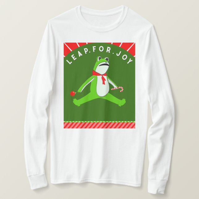Camiseta Funny Christmas Holiday Frog (Frente do Design)