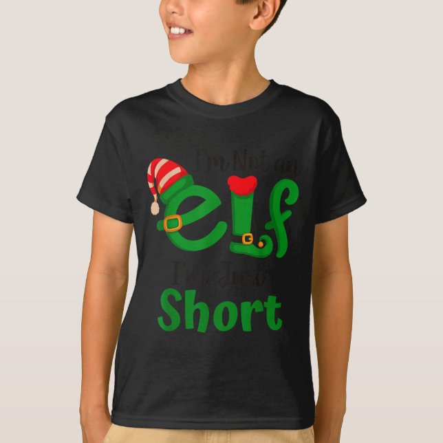 Camiseta Funny Christmas I'm Not An Elf I'm Just Short Xmas (Frente)