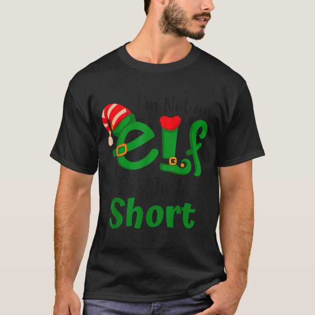 Camiseta Funny Christmas I'm Not An Elf I'm Just Short Xmas (Frente)