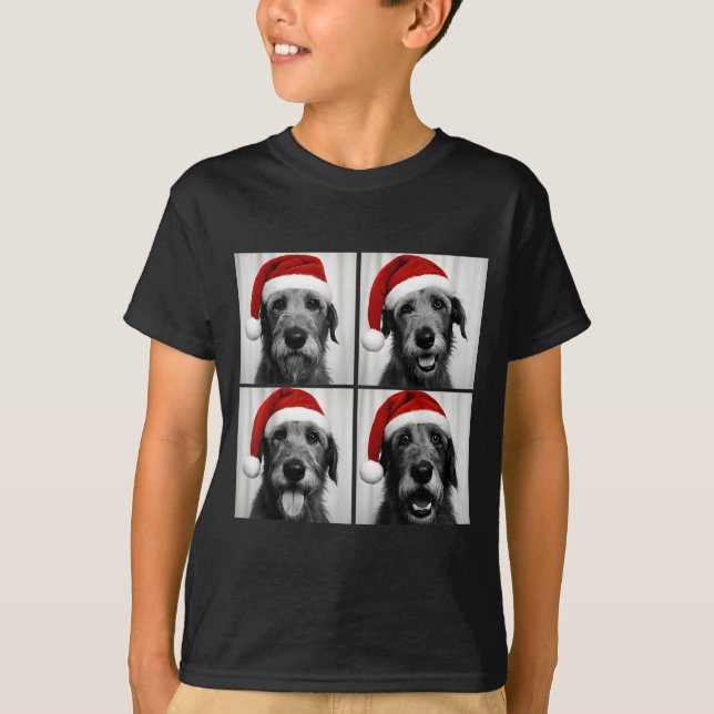 Camiseta Funny Christmas Irish Wolfhound Santa Dog Lover Ph (Frente)