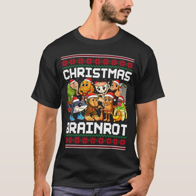 Camiseta Funny Christmas Italian Brain Rot For Men Women Bo (Frente)