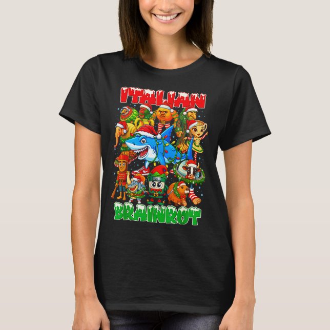 Camiseta Funny Christmas Italian Brain Rot Italian Brainrot (Frente)