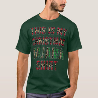 Camiseta Funny Christmas Leopard Plaid This Is My Christmas