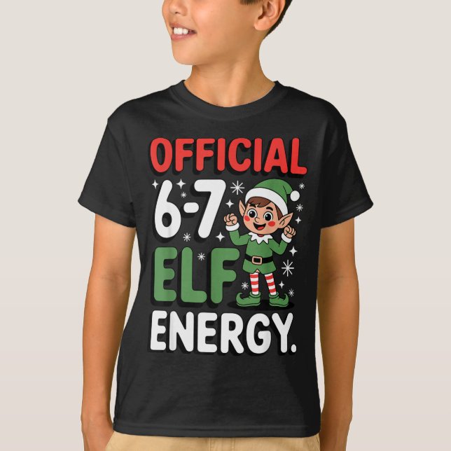 Camiseta Funny Christmas Meme 6-7 67 Elf Energy Humor Outfi (Frente)