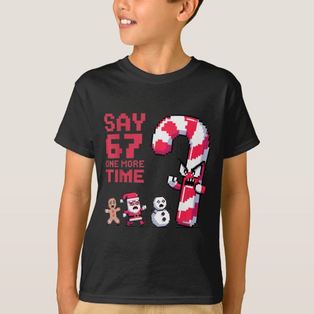 Camiseta Funny Christmas Six Seven Meme Say 67 One Humor Mo (Frente)