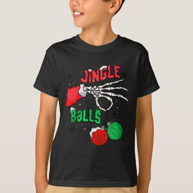 Camiseta Funny Christmas Skeleton Jingle Funny Xmas Matchin (Frente)