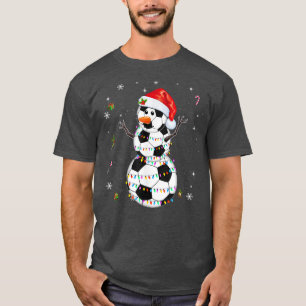 Camiseta Funny Christmas Soccer Balls Santa Snowman Xmas Li